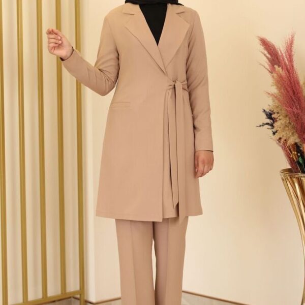 Women's two-piece trouser suit – long-sleeved jacket with trousers – Modest Fashion