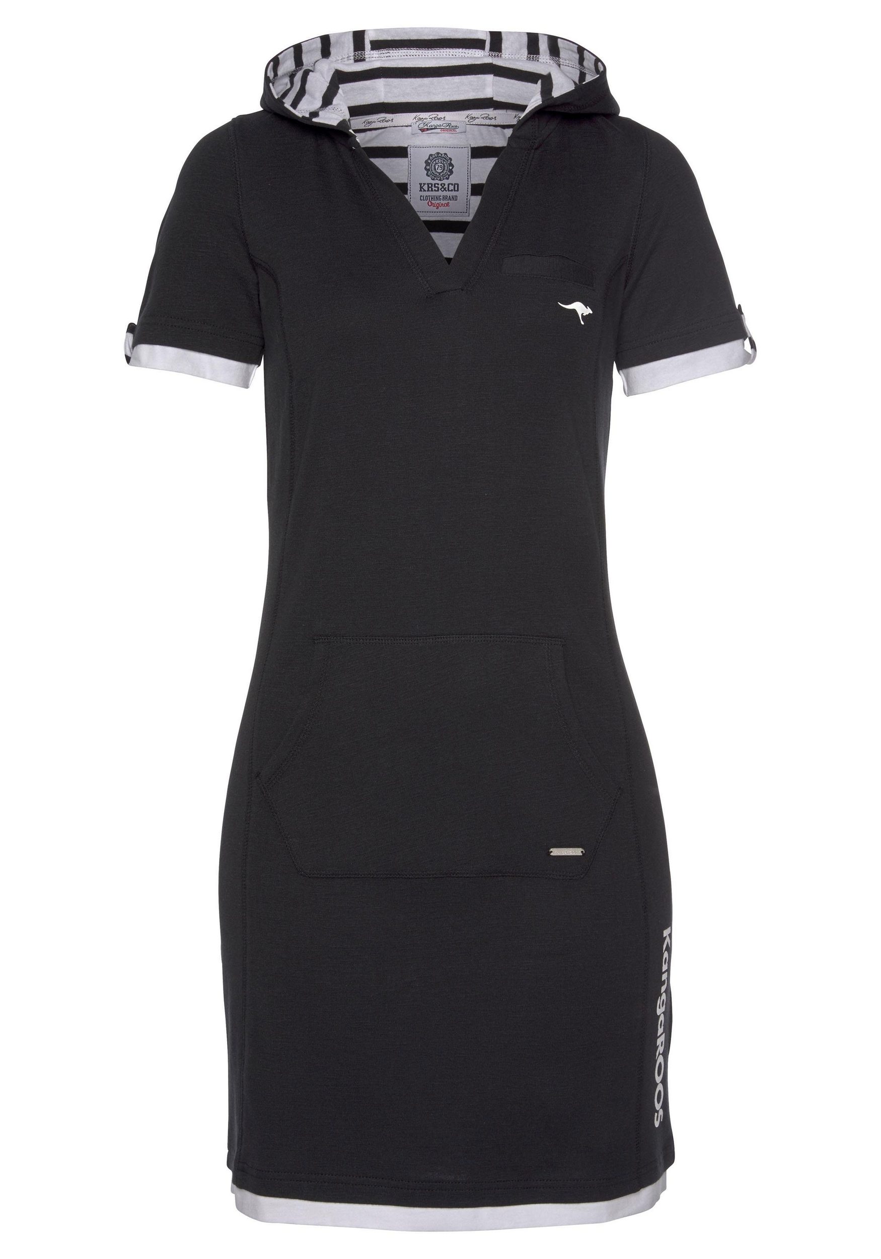 Sweat Dress in long form, made of cotton sweat quality, with kangaroo pocket - Image 7