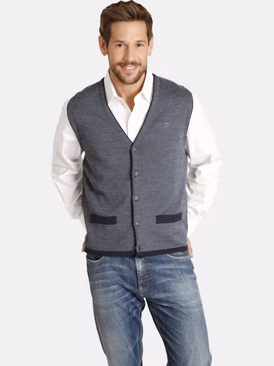Knitted vest TANE with two attached flaps