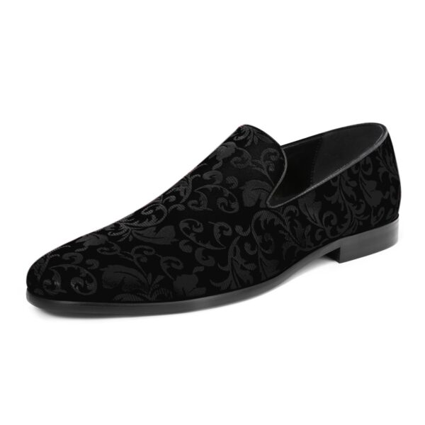 Loafers- Men's slipper penny loafer with elegant jacquard