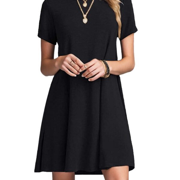 Summer Dress Casual T-shirt Dress for Women, Short Sleeve, Summer