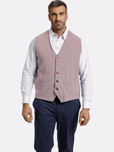 DUKE DAVYN sweat vest with pockets, V-neck