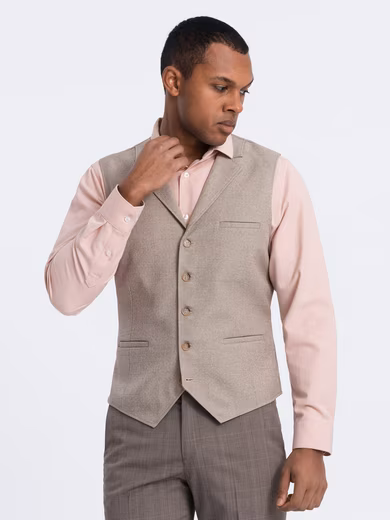 Suit vest Men's suit vest with collar