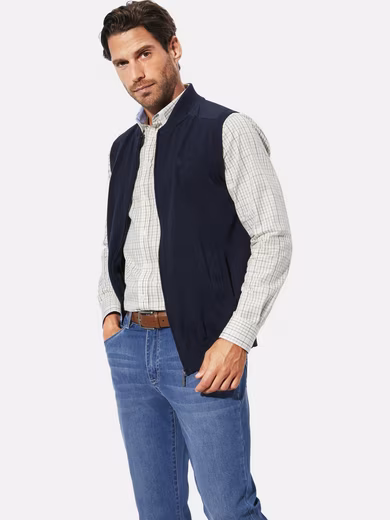 Knitted vest RENAR with college collar