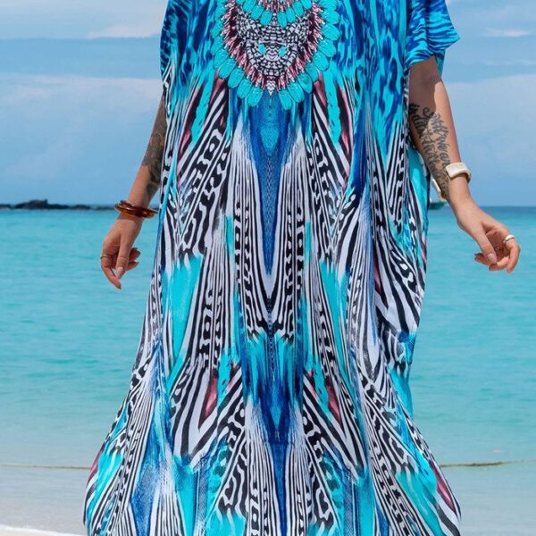 Summer dress viscose dress women LO-KLDE-L10