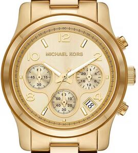 Chronograph RUNWAY MK7329 Quartz watch, wristwatch, ladies' watch, stop function, stainless steel bracelet