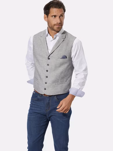 VESPASIANO sweat vest with pocket square