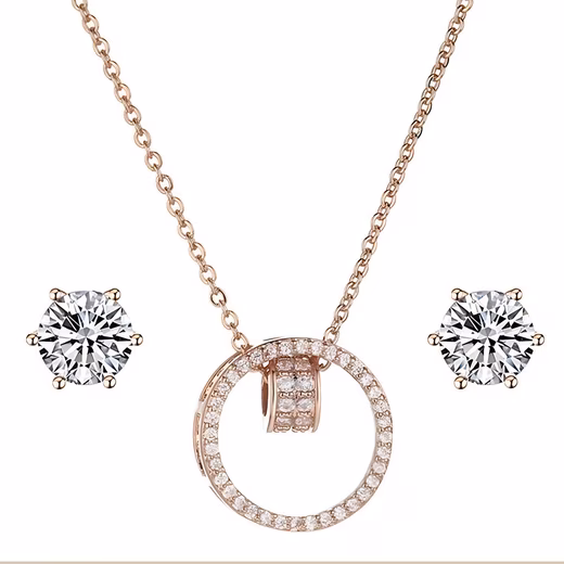 ladies quartz watches (with jewelry bracelet (set, 4-piece), with necklace, earrings & pendant) - Image 4