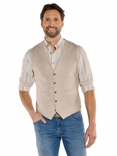 Suit vest jacket vest with linen content