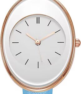 Women's watch Elegant with Cuban leather strap &amp with sparkling dial