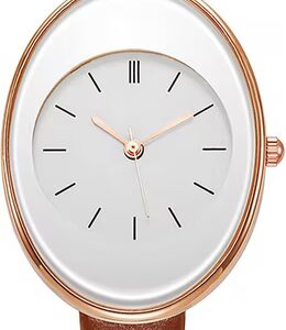 Women's watch Elegant with Cuban leather strap & sparkling dial