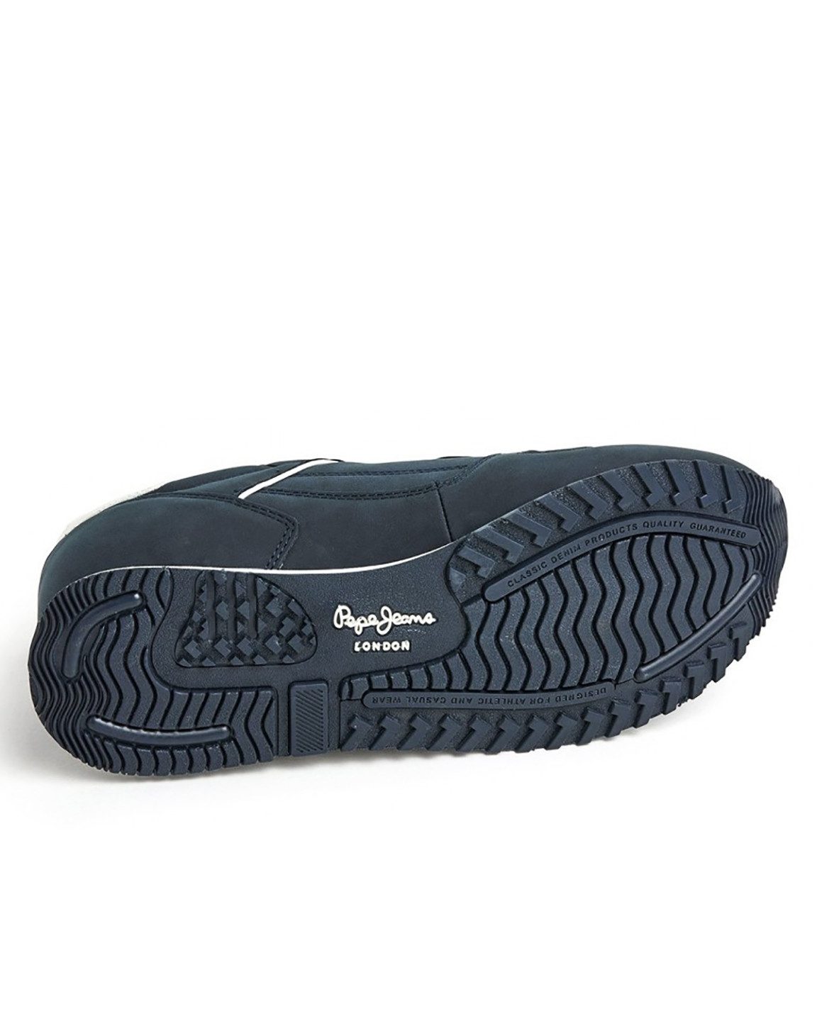 Navy Faux Leather Sneakers - London Street M Sneakers - Image 5