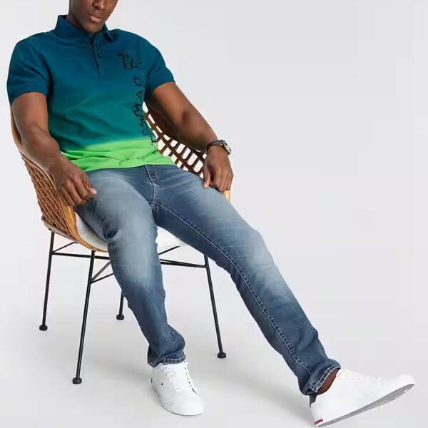 Polo shirt Short sleeve, casual print, polo collar, made of cotton