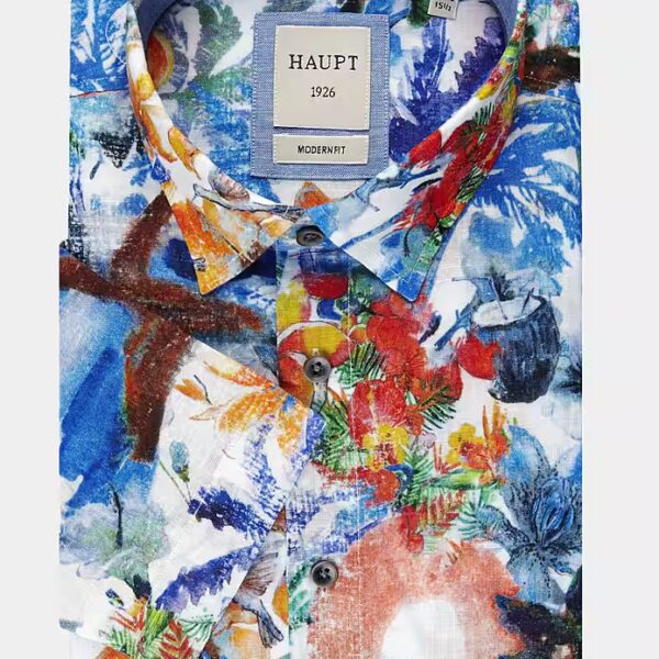 Short sleeve shirt Main Short sleeve cotton men's shirt Modern Fit Summer Vibes true yellow