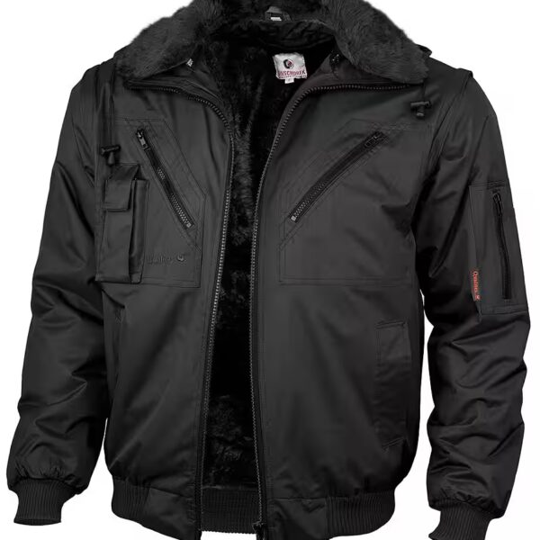 Pilot jacket waterproof 4-in-1 work jacket made of mixed fabric - ideal transition jacket