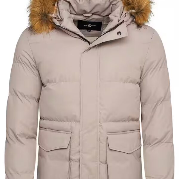 Winter jacket S2RISOR Parka Long Puffer Jacket with Hood & Removable Faux Fur Puffer Jacket