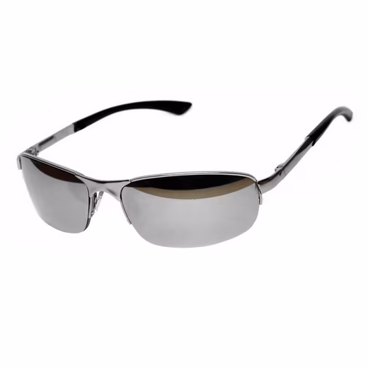 Sunglasses (Brand glasses with glasses box and glasses bag) Half-rim glasses with spring hinges Blue Mirrored or Black Tinted