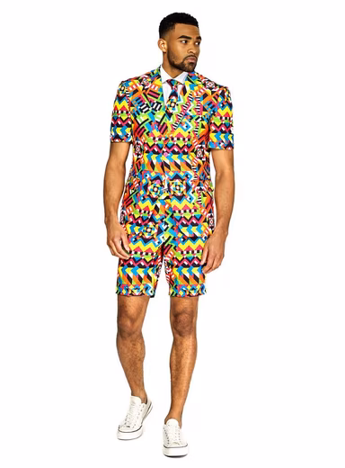 Party Suit Shorts Suit Abstractive Cool dress for hot days