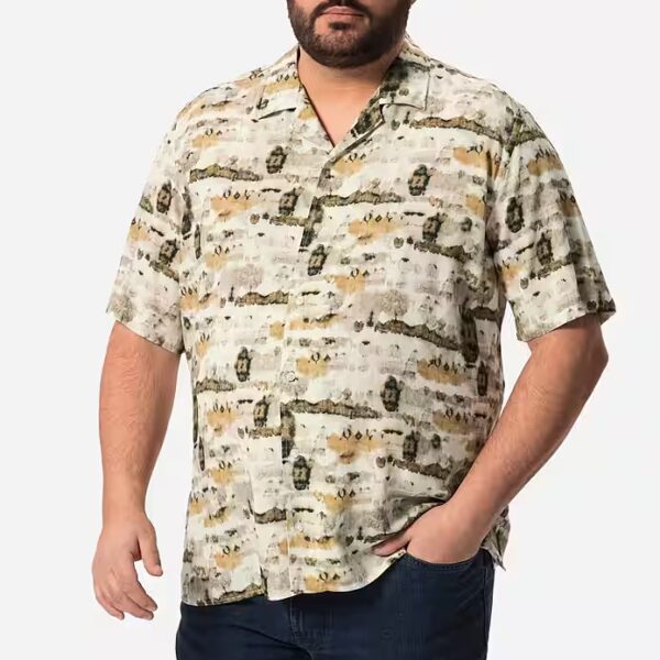 Short-sleeved shirt Men+ Shirt half-sleeve Cuba collar boxy fit