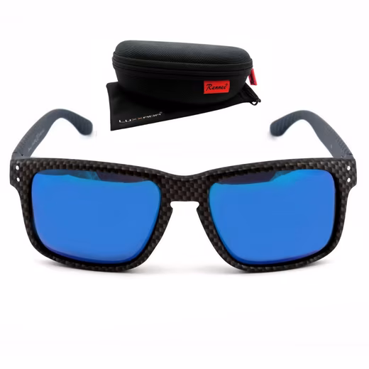 Sunglasses (Men's glasses with hard case and glasses bag) Polarized lenses, stainless steel hinges, Carbon Kevlar look 5.0 (4) - Image 2