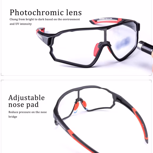 Cycling Glasses Photochromic Sunglasses Women Men Cycling Glasses UV400 - Image 2