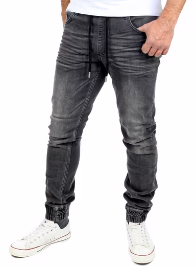 Stretch-Jeans Reslad Used Look Jeans-Herren Slim Fit Jogging-Hose RS-2073 - Image 2