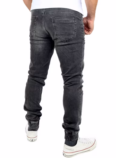 Stretch-Jeans Reslad Used Look Jeans-Herren Slim Fit Jogging-Hose RS-2073 - Image 3