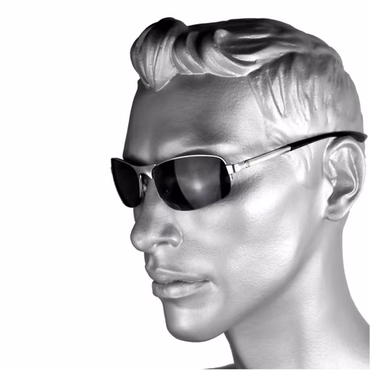 Sunglasses (Brand glasses with glasses box and glasses bag) Half-rim glasses with spring hinges Blue Mirrored or Black Tinted - Image 7