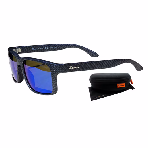 Sunglasses (Men's glasses with hard case and glasses bag) Polarized lenses, stainless steel hinges, Carbon Kevlar look 5.0 (4) - Image 5