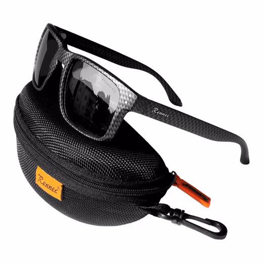 Sunglasses (Men's glasses with hard case and glasses bag) Polarized lenses, stainless steel hinges, Carbon Kevlar look 5.0 (4) - Image 14