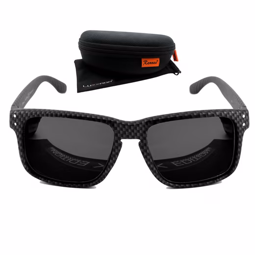 Sunglasses (Men's glasses with hard case and glasses bag) Polarized lenses, stainless steel hinges, Carbon Kevlar look 5.0 (4) - Image 6