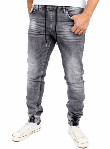 Stretch-Jeans Reslad Used Look Jeans-Herren Slim Fit Jogging-Hose RS-2073 - Image 10