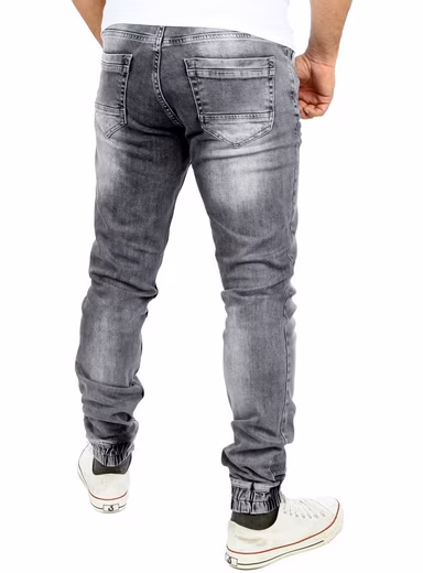 Stretch-Jeans Reslad Used Look Jeans-Herren Slim Fit Jogging-Hose RS-2073 - Image 11