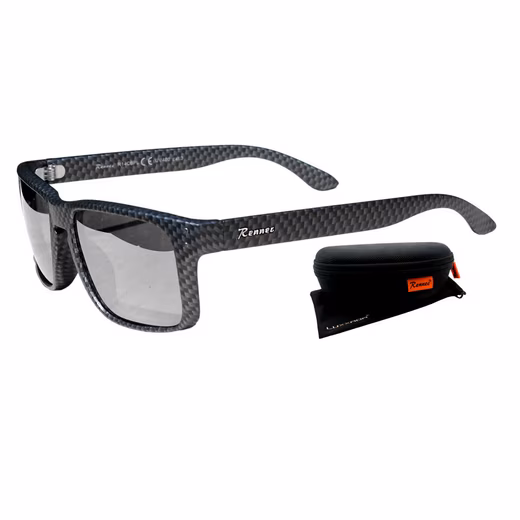 Sunglasses (Men's glasses with hard case and glasses bag) Polarized lenses, stainless steel hinges, Carbon Kevlar look 5.0 (4) - Image 9