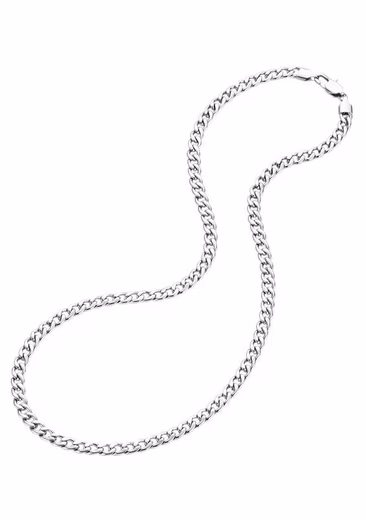 Curb chain jewelry gift stainless steel necklace 5.0 mm wide