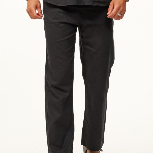 Linen trousers for men made of 100% linen, airy summer trousers