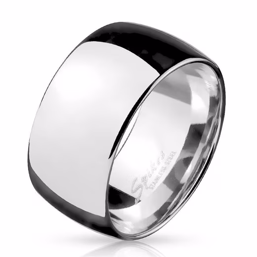 Finger ring ring wide silver made of stainless steel for men (Ring, 1-piece), men