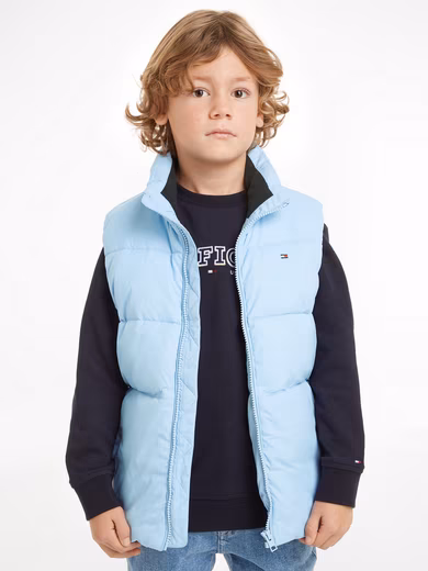 Quilted vest ESSENTIAL PADDED VEST Children up to 16 years with logo embroidery