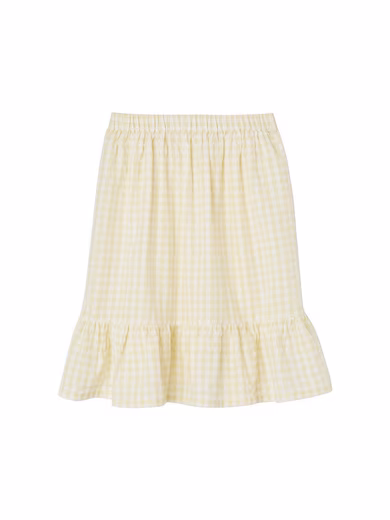 Maxi skirt girls flounce skirt with Vichy check