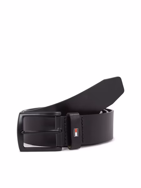 Leather belt Denton Matte 3.5 cm with matte black buckle