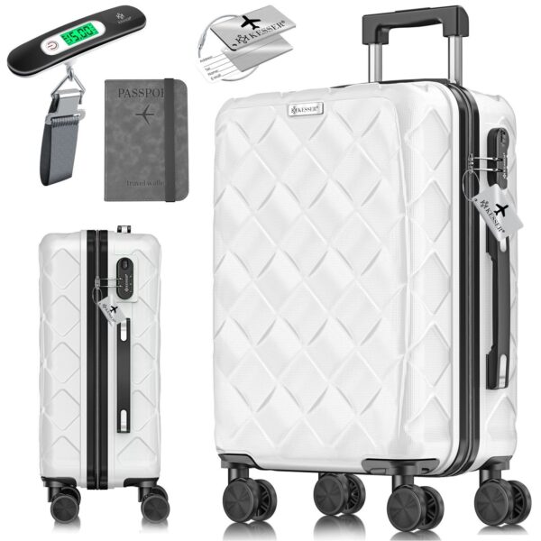 Hard-shell trolley travel suitcase