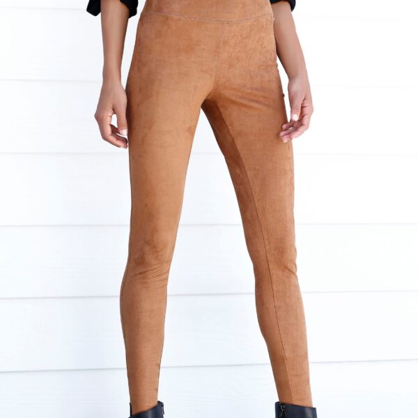 leggings in suede look