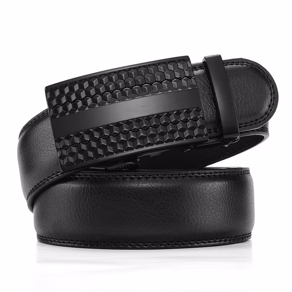 Leather Belt Men's Belt Automatic Buckle Genuine Leather Men's Belt