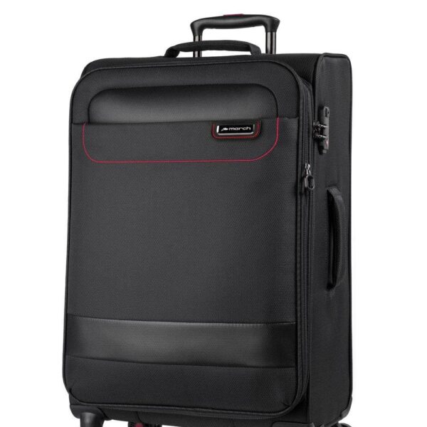 Hand luggage suitcase March Tourer S black / red suitcase