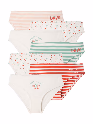 7-pack girls' briefs with cherries 7-pack