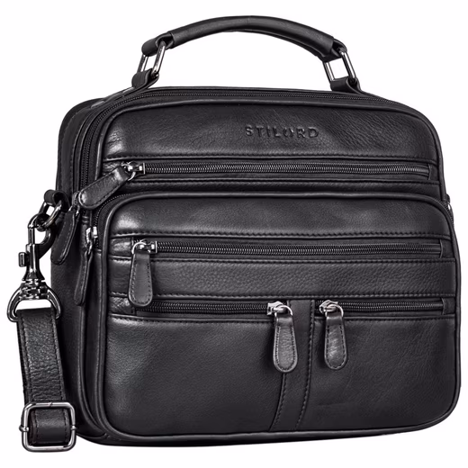 Shoulder bag "Veland" vintage messenger bag for men genuine leather