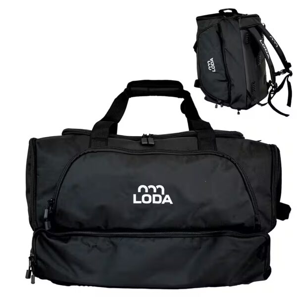 Sports bag - backpack function, shoes, valuables, shower & wet compartment