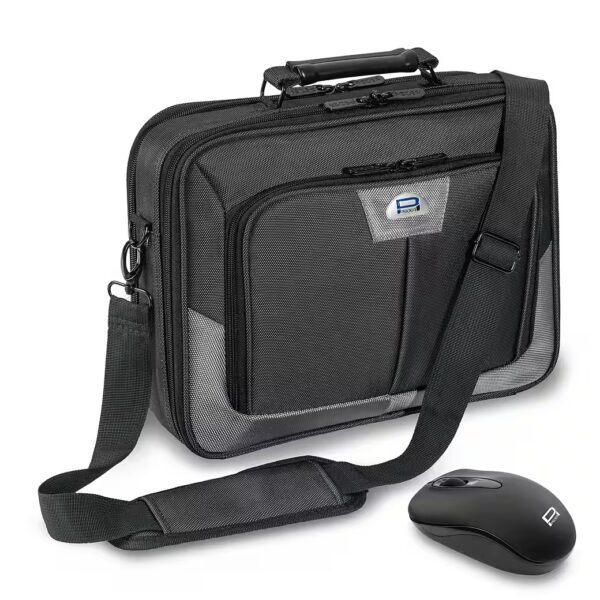 Laptop bag Premium (15.6 inches (39.6 cm), with wireless mouse), sturdy protective frame, thick padding, water-repellent materials