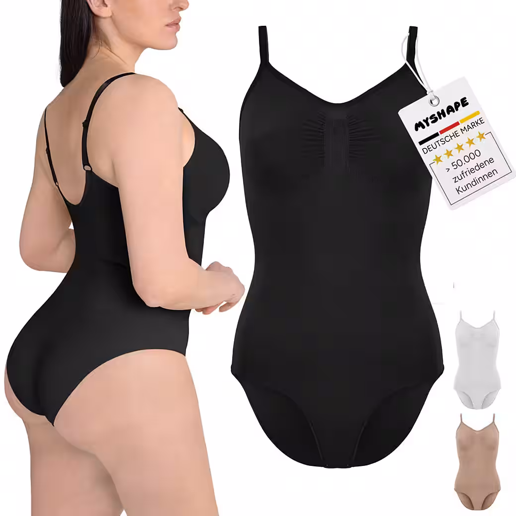 Shaping Body Bodysuit Shapewear Women with Slip – Belly Path & Po Lift Effect