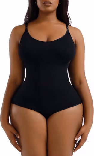 Shaping body women's tummy control shapewear body, with adjustable shoulder strap